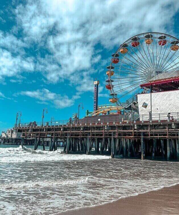 Picture showing Santa Monica Pier and the California lifestyle of at-will employment
